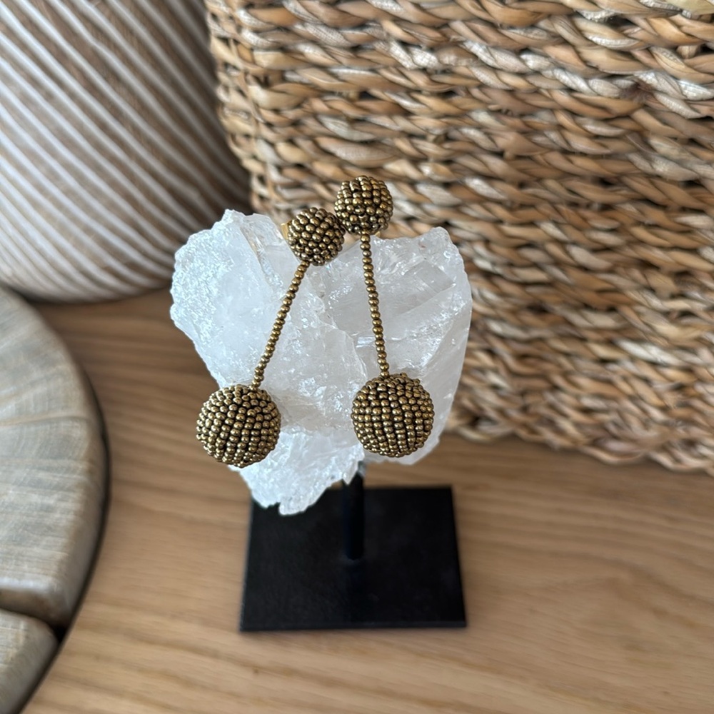 J.Crew Double Ball Beaded Earrings